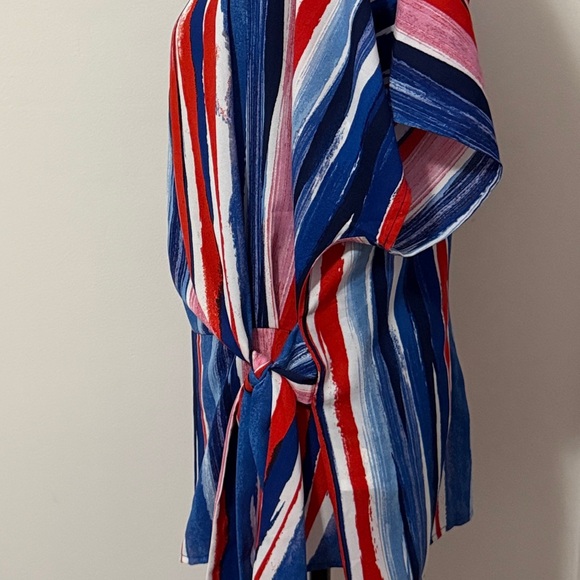 Belle by Kim Gravel Red and Blue Artistic Top - Picture 2 of 4